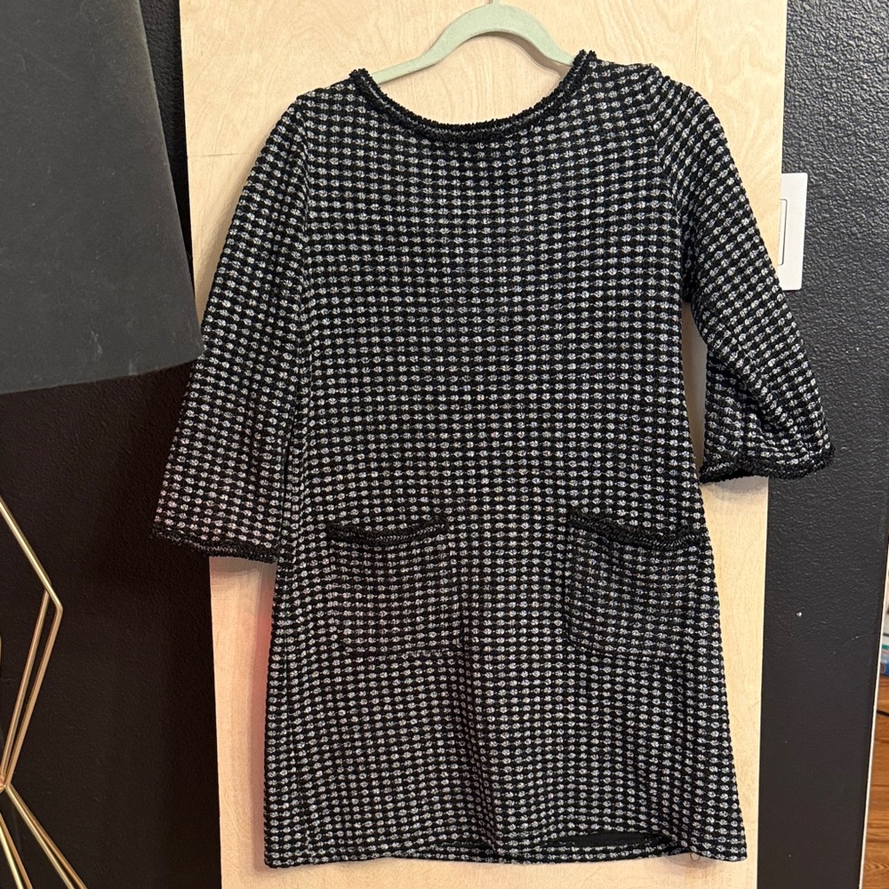 Max Studio Black and White Tweed Mini Dress